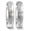 Trauringe Weissgold von Weidner 62389 + 72389